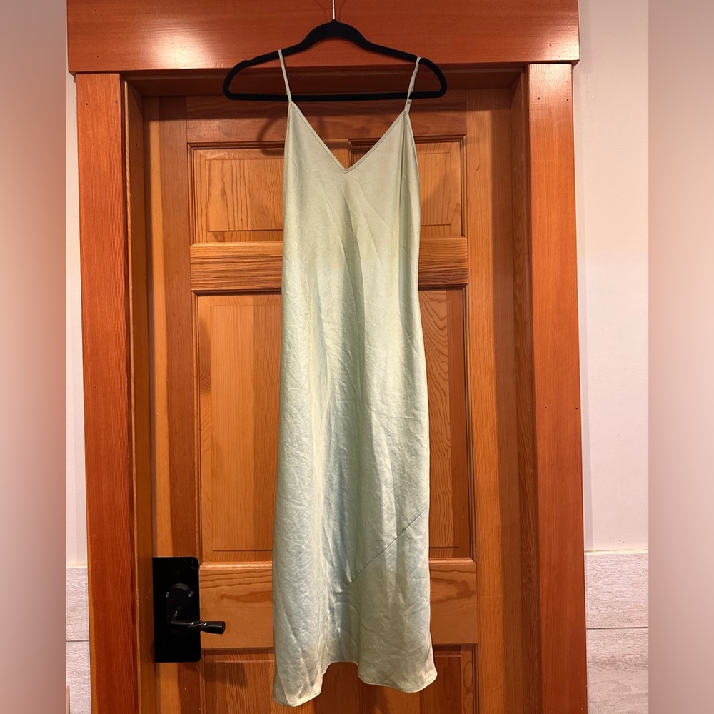 Aritzia Only Slip Dress - Midi - Pistachio - Medium